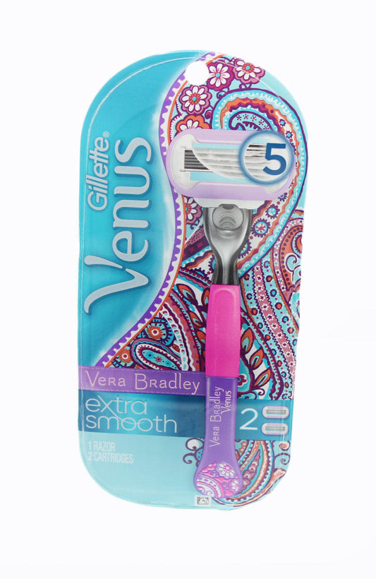 Vera Bradley + Venus Designer Women's Razor Handle + 2 Razor Blade Refills 3 pcs
